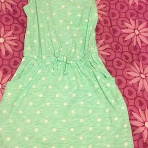 Turquoise ,white spotted ,dress